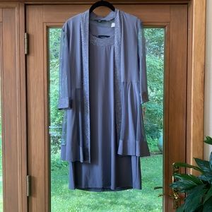 Gray/ Silver formal shirt dress.